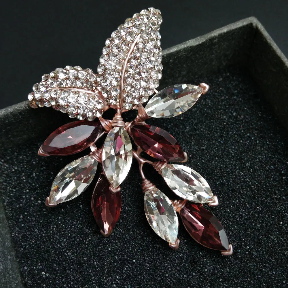 CINDY XIANG – broche grande fleur de cristal, grande broche en forme de raisin, bijoux de mariage, accessoires pour manteau de robe