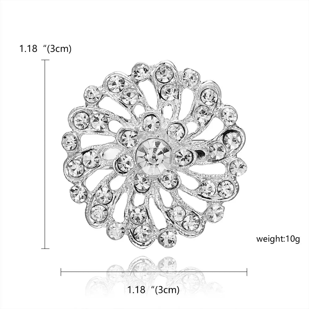 Broche à fleurs en cristal pour femmes, bleu profond, plante, Badge élégant, bijoux à la mode, broche pour fête de mariage, cadeaux de fête