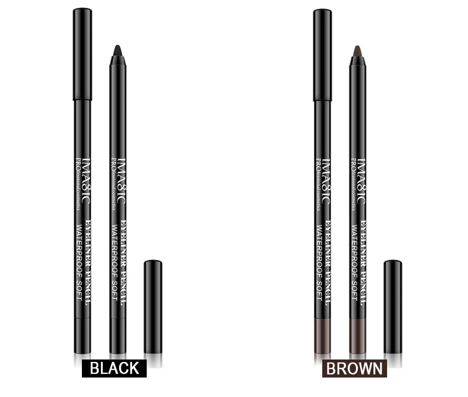 Stylo Eyeliner IMAGIC imperméable, 1 pièce, outil cosmétique de beauté de maquillage noir + 1 taille-crayon