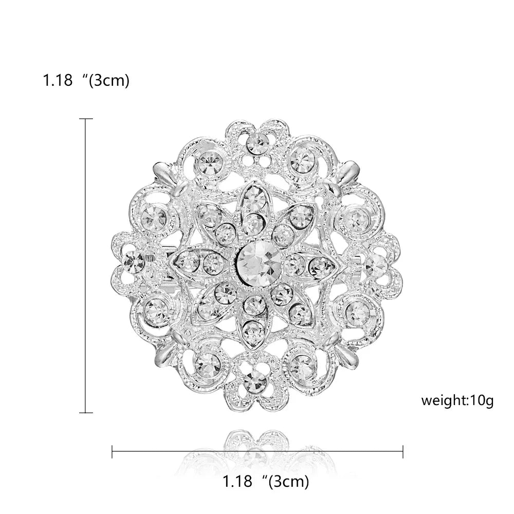 Broche à fleurs en cristal pour femmes, bleu profond, plante, Badge élégant, bijoux à la mode, broche pour fête de mariage, cadeaux de fête