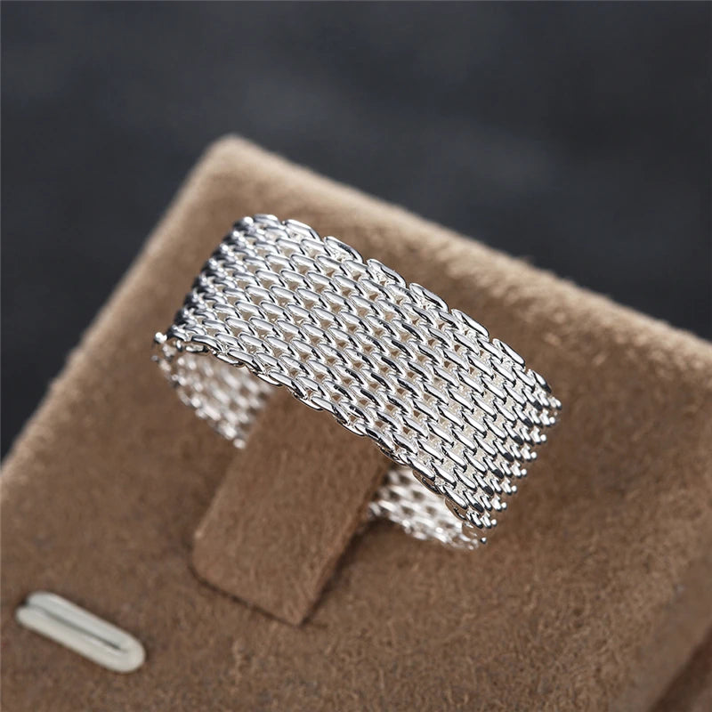 DOTEFFIL 925 bague en argent Sterling entrelacé pour femme mode charme bijoux de fiançailles de mariage