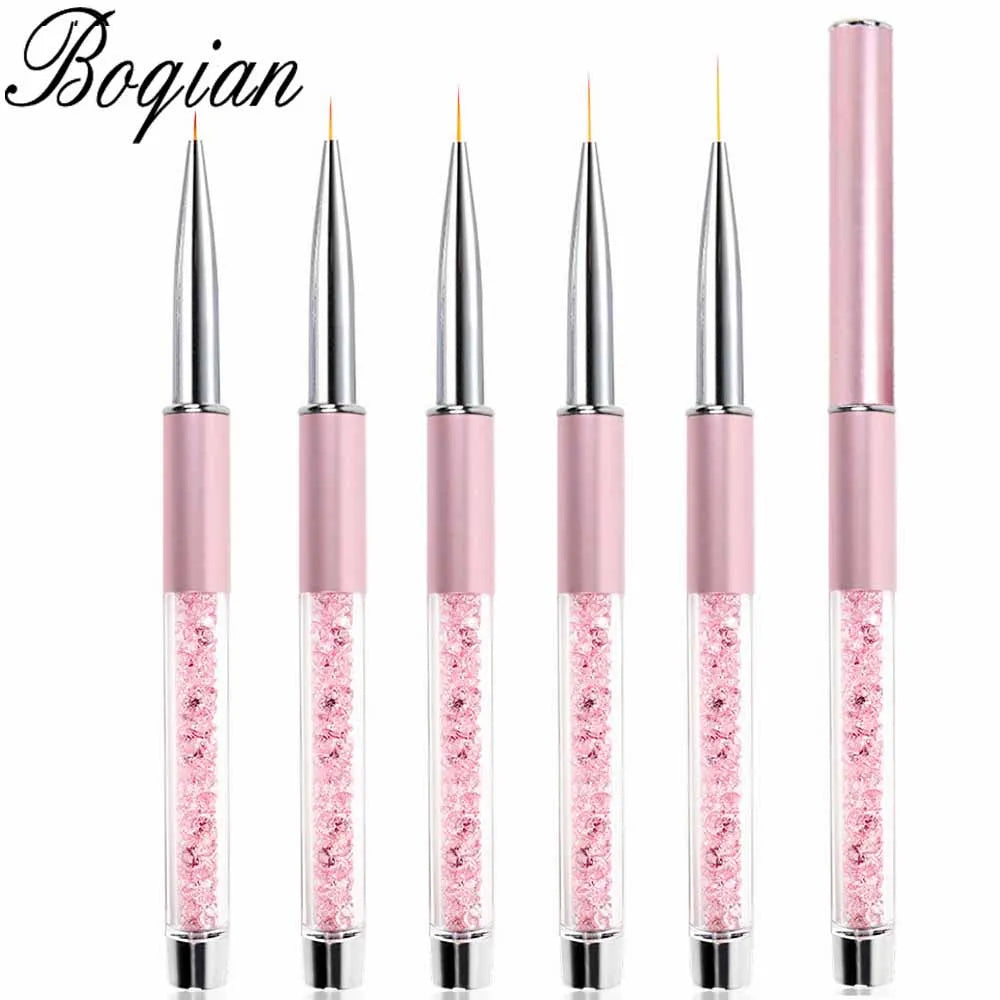 BQAN professionnel 5mm/7mm/9mm brosse à ongles dessin à la main conseils dessin ligne peinture stylo outils manucure Nail Art brosse décoration