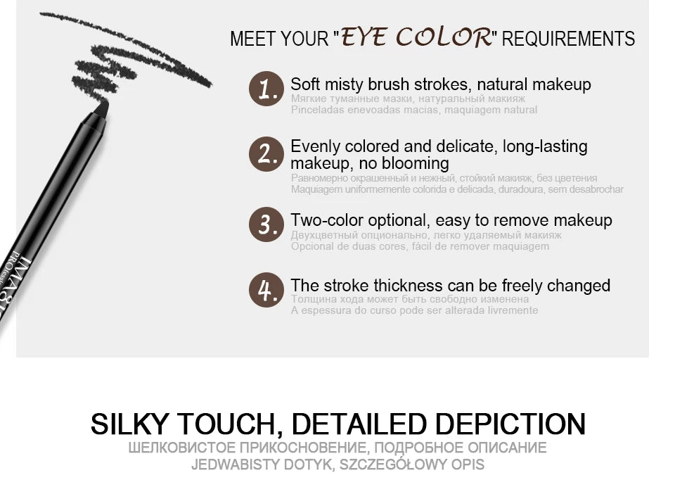 Stylo Eyeliner IMAGIC imperméable, 1 pièce, outil cosmétique de beauté de maquillage noir + 1 taille-crayon