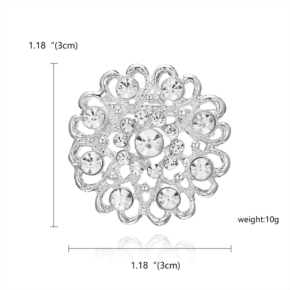 Broche à fleurs en cristal pour femmes, bleu profond, plante, Badge élégant, bijoux à la mode, broche pour fête de mariage, cadeaux de fête