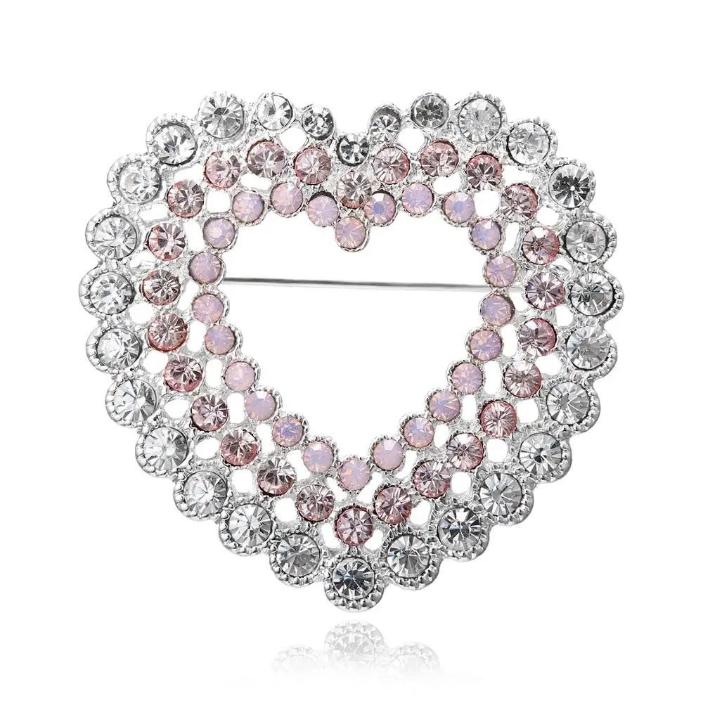 Broche à fleurs en cristal pour femmes, bleu profond, plante, Badge élégant, bijoux à la mode, broche pour fête de mariage, cadeaux de fête