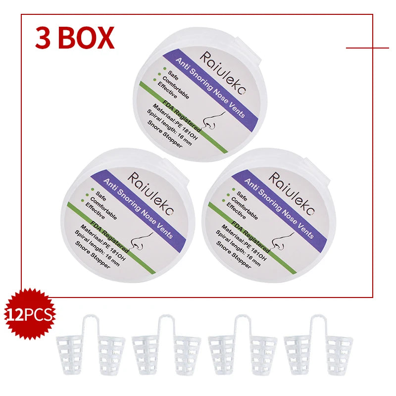 Dilatateur Nasal Anti-ronflement en Silicone souple de qualité médicale, 3 tailles différentes, Ventilation facile à respirer, aide au sommeil, pince-nez