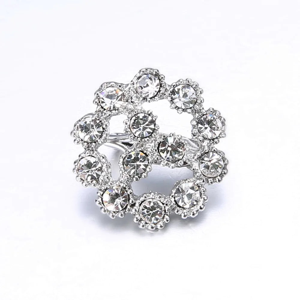 Broche à fleurs en cristal pour femmes, bleu profond, plante, Badge élégant, bijoux à la mode, broche pour fête de mariage, cadeaux de fête