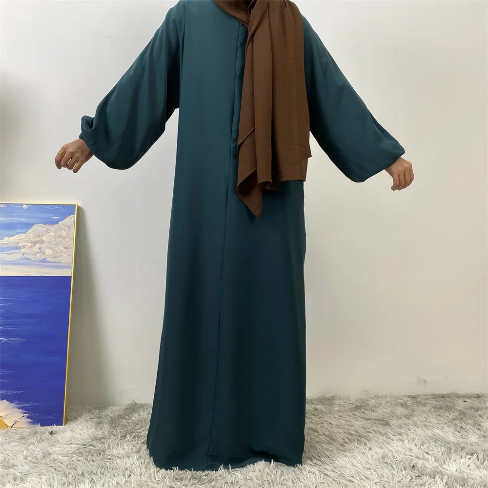 Meilleur chaud musulman 2 fermetures éclair sur le devant allaitement dubaï Abaya vacances femmes robes de jour pour Eid Uae Ramadan vêtements caftan noir