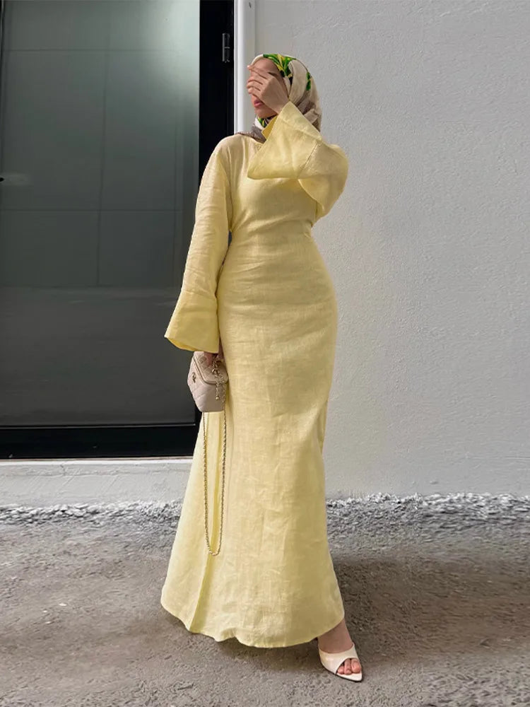 Robe longue musulmane élégante pour femme