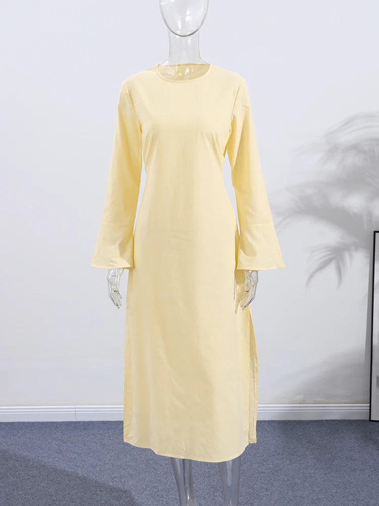 Robe manches évasées
