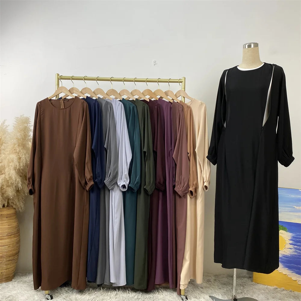 Meilleur chaud musulman 2 fermetures éclair sur le devant allaitement dubaï Abaya vacances femmes robes de jour pour Eid Uae Ramadan vêtements caftan noir