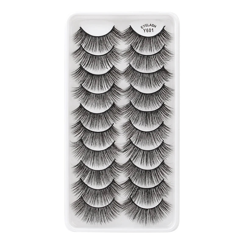 10/8/5/3 paires Multipack 3D cils de vison Faux cils faits à la main vaporeux moelleux Faux cils naturel outils de maquillage des yeux Faux cils