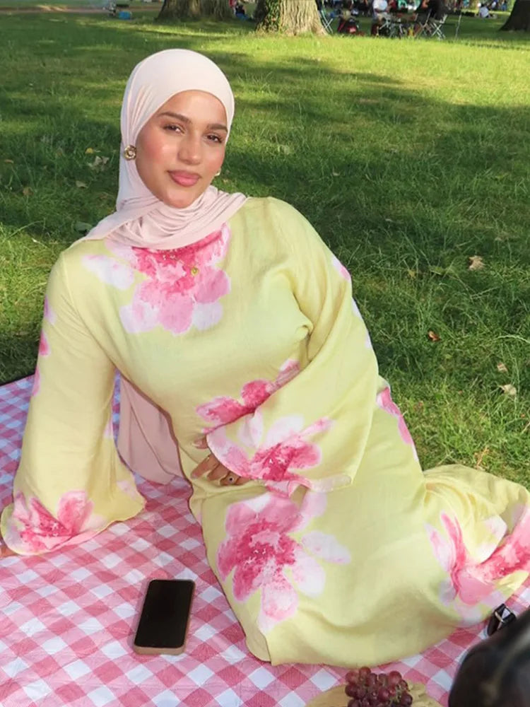 Robe longue imprimée