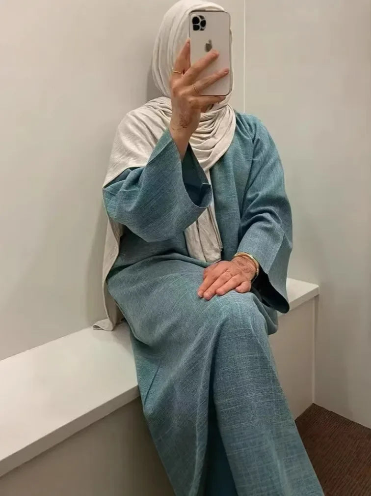 Robe Djellaba de Ramadan pour Femme, Tenue Musulmane Simple, Modeste, Éducative, Dubaï, Abaya, Turquie, Kaftan, Kebaya, Arabe, Islam Jalabiya, 2025