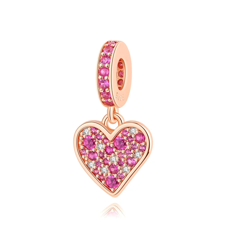 Original 925 en argent Sterling breloque perle arbre généalogique maman pendentif chaîne de sécurité breloques or Rose ajustement marque Bracelets bijoux à bricoler soi-même