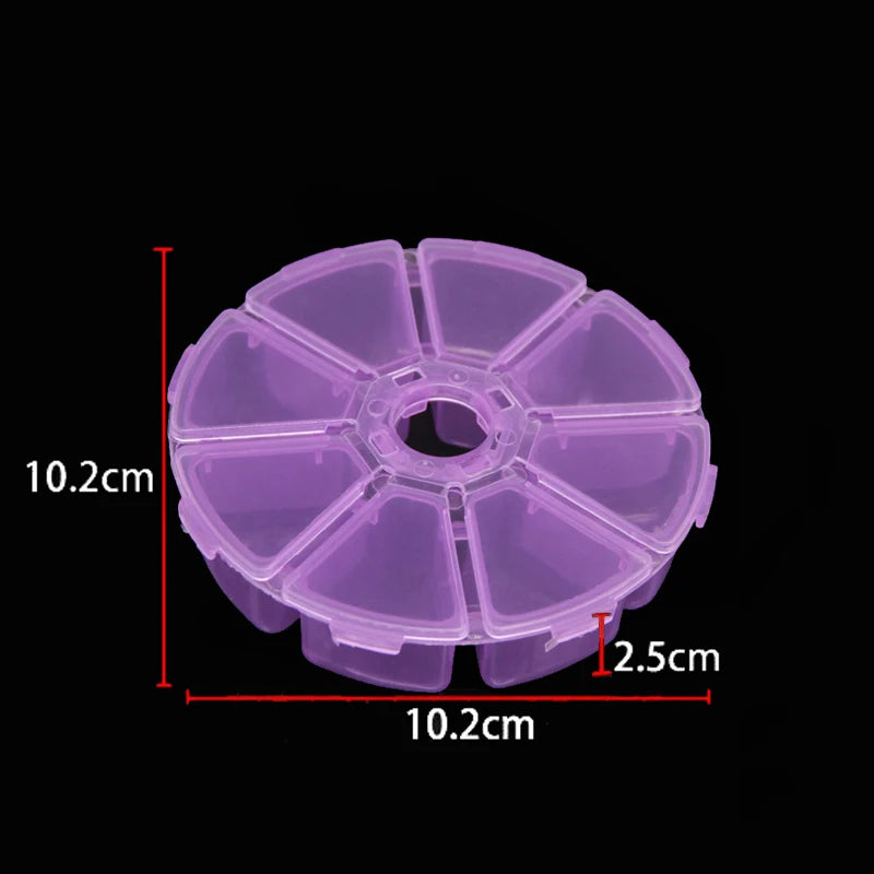 Boîtes de rangement en plastique 6/815, 1 pièce, fentes, emballage réglable, mallette à outils transparente, boîte de rangement artisanale, accessoires de bijoux
