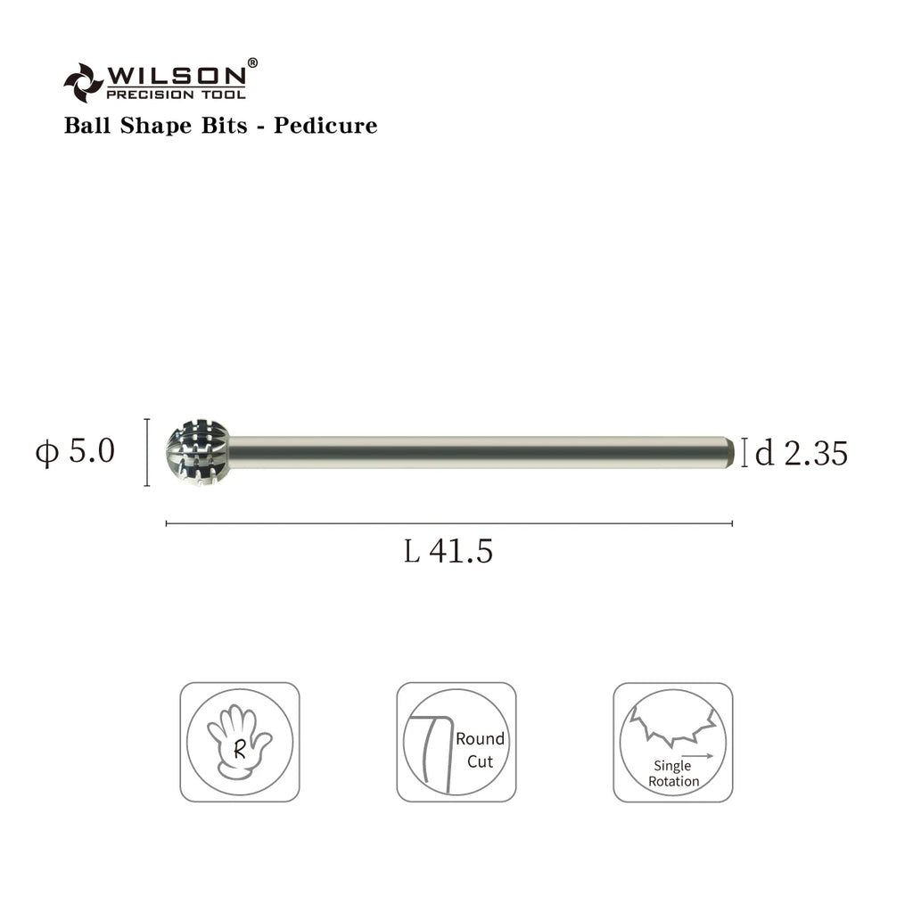 WILSON – Embouts en forme de boule pour pédicure, pour droitier uniquement, outils/ongles/Uñas Accesorios Y Herramientas/accessoires pour ongles