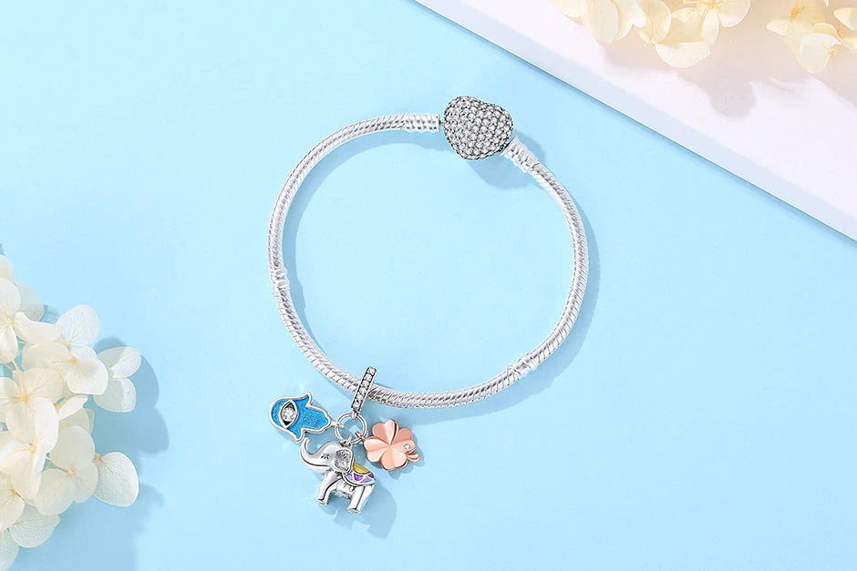 Original 925 en argent Sterling breloque perle arbre généalogique maman pendentif chaîne de sécurité breloques or Rose ajustement marque Bracelets bijoux à bricoler soi-même