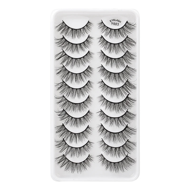 10/8/5/3 paires Multipack 3D cils de vison Faux cils faits à la main vaporeux moelleux Faux cils naturel outils de maquillage des yeux Faux cils