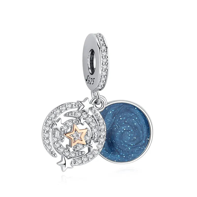 Original 925 en argent Sterling breloque perle arbre généalogique maman pendentif chaîne de sécurité breloques or Rose ajustement marque Bracelets bijoux à bricoler soi-même