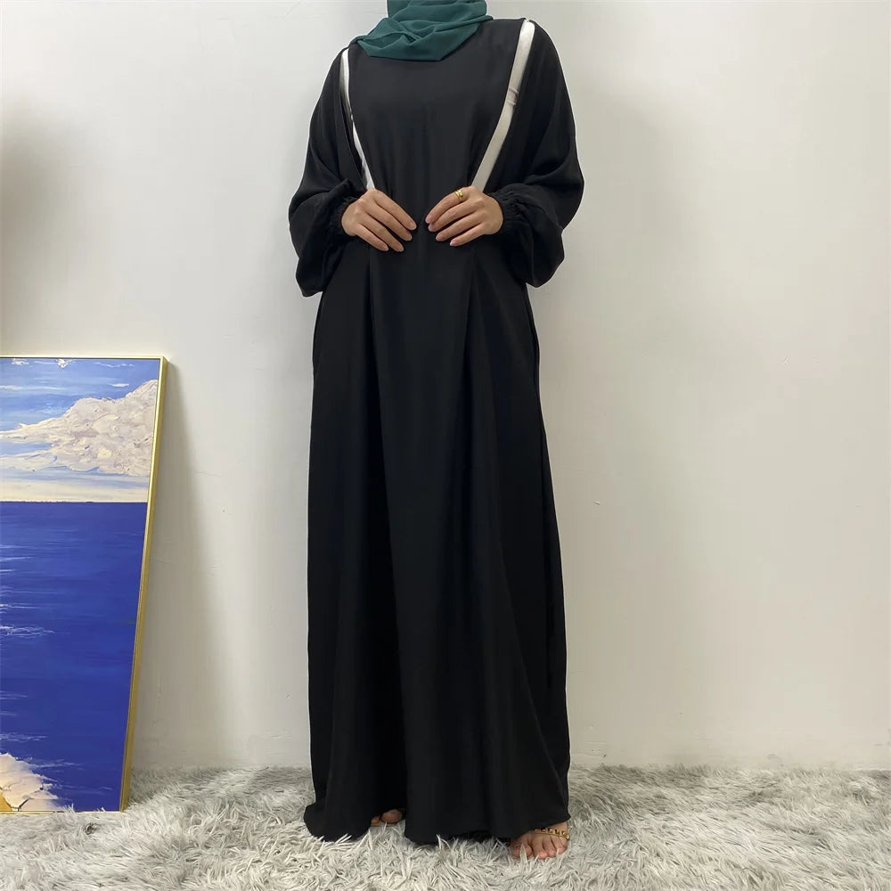 Meilleur chaud musulman 2 fermetures éclair sur le devant allaitement dubaï Abaya vacances femmes robes de jour pour Eid Uae Ramadan vêtements caftan noir