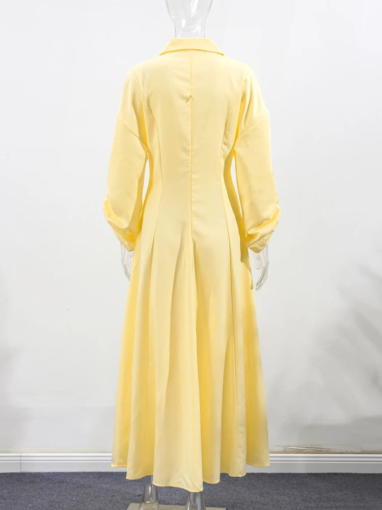 Chemise robe taille cintrée demi manches plissé