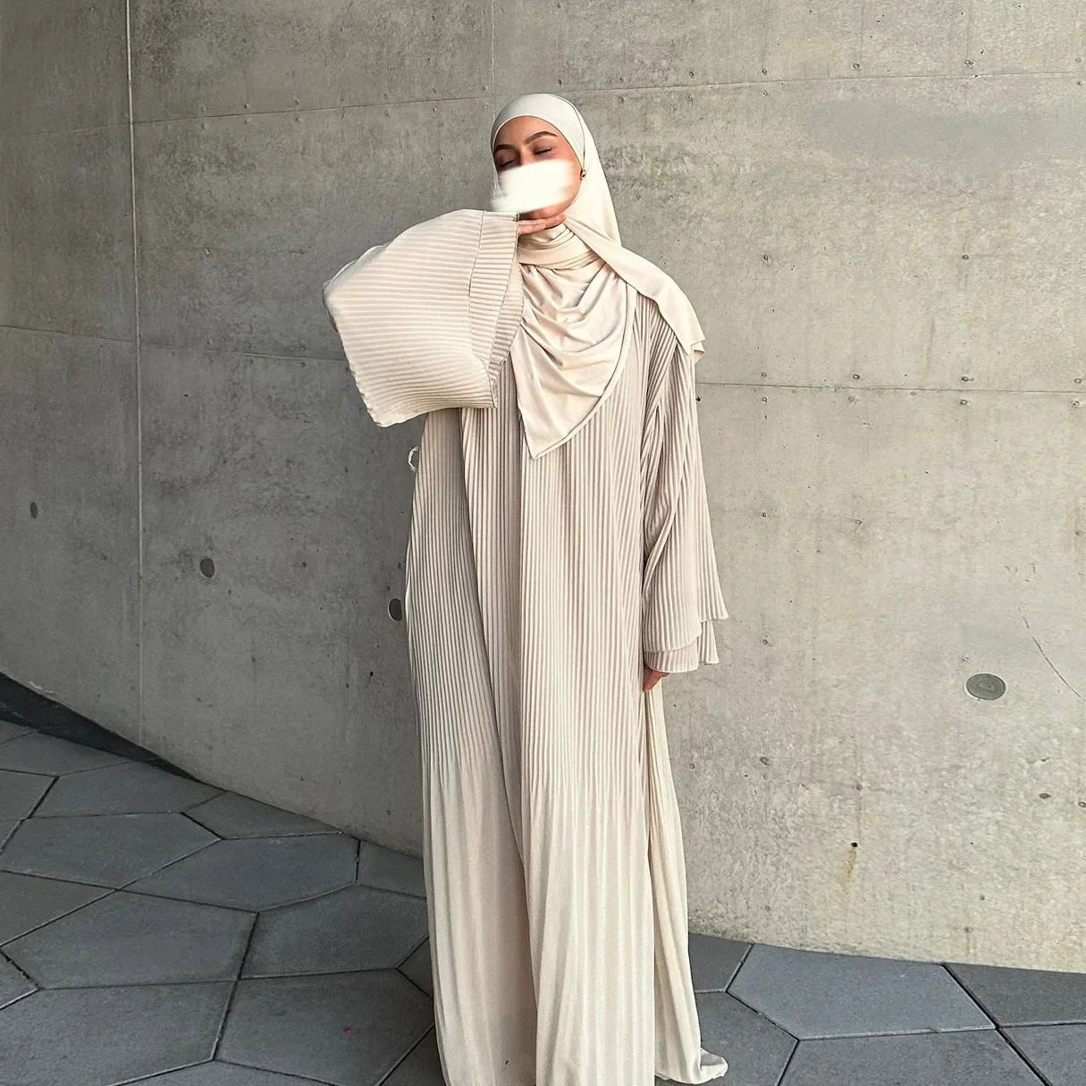 Robe musulmane Eid pour femmes, manches évasées plissées, Jalabiya, caftan, Islam, arabe, longue robe éducative, Ramadan, Maroc, Dubaï, Abayas, 2024
