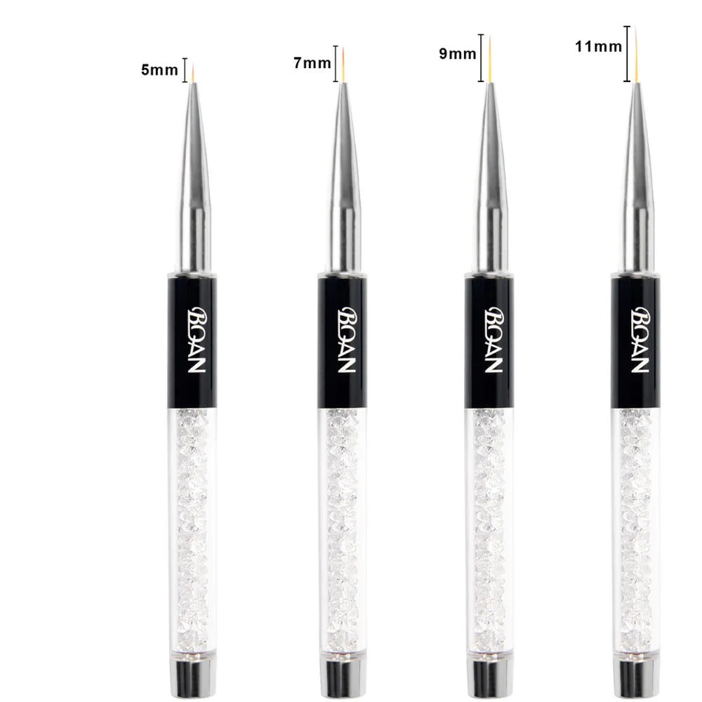BQAN professionnel 5mm/7mm/9mm brosse à ongles dessin à la main conseils dessin ligne peinture stylo outils manucure Nail Art brosse décoration