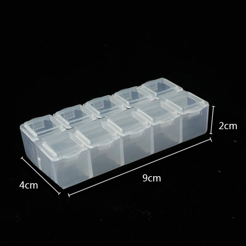 Boîtes de rangement en plastique 6/815, 1 pièce, fentes, emballage réglable, mallette à outils transparente, boîte de rangement artisanale, accessoires de bijoux