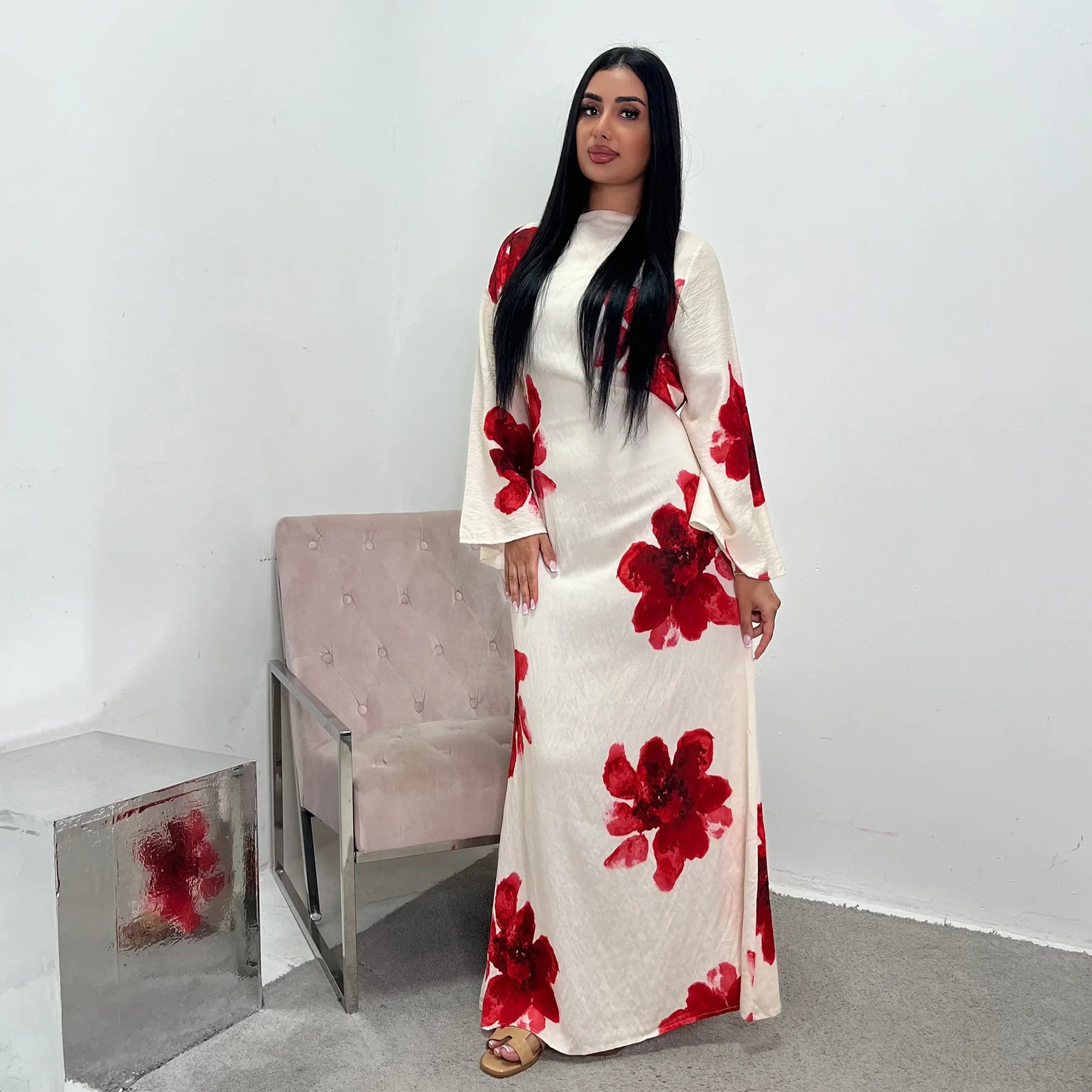 Robe élégante imprimé fleuri