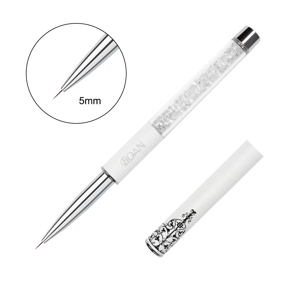 BQAN professionnel 5mm/7mm/9mm brosse à ongles dessin à la main conseils dessin ligne peinture stylo outils manucure Nail Art brosse décoration