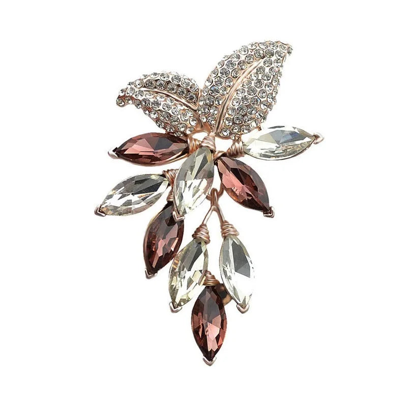 CINDY XIANG – broche grande fleur de cristal, grande broche en forme de raisin, bijoux de mariage, accessoires pour manteau de robe
