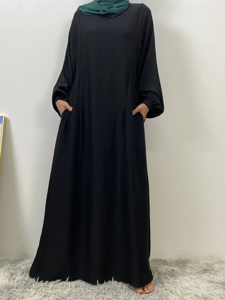 Meilleur chaud musulman 2 fermetures éclair sur le devant allaitement dubaï Abaya vacances femmes robes de jour pour Eid Uae Ramadan vêtements caftan noir