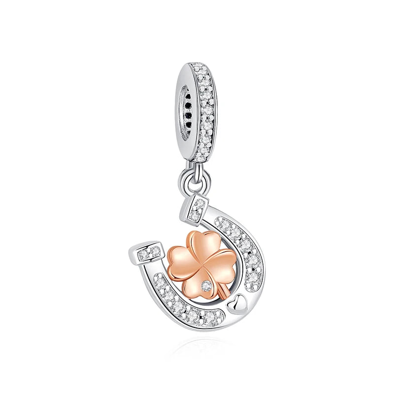 Original 925 en argent Sterling breloque perle arbre généalogique maman pendentif chaîne de sécurité breloques or Rose ajustement marque Bracelets bijoux à bricoler soi-même