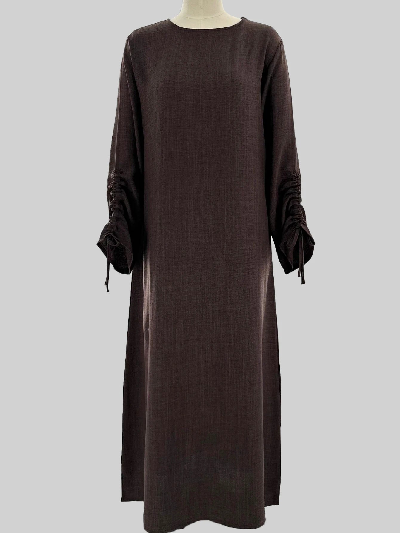 Eid Robe islamique modeste pour femmes Abaya à lacets manches maroc décontracté Ramadan robes prière caftan dubaï Robe longue musulmane