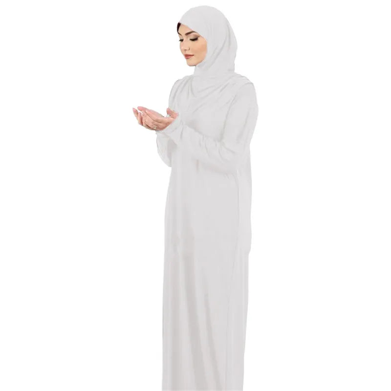 Vêtement de prière pour femmes Ramadan musulman Abaya caftan femmes Jilbab avec Hijab Abayat Islam Robe modeste Robe vêtements arabes islamiques