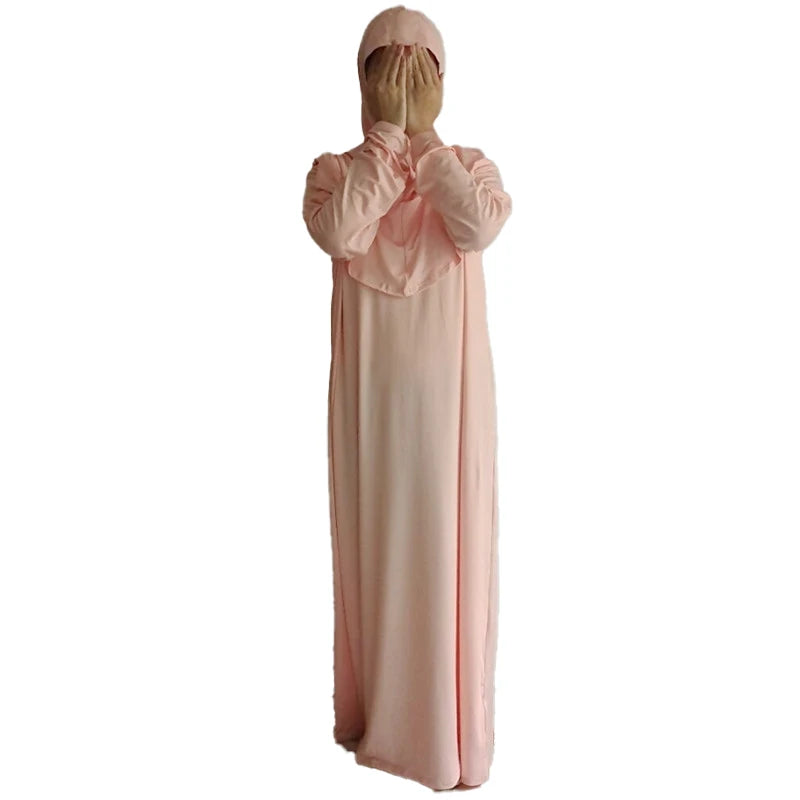 Vêtement de prière pour femmes Ramadan musulman Abaya caftan femmes Jilbab avec Hijab Abayat Islam Robe modeste Robe vêtements arabes islamiques