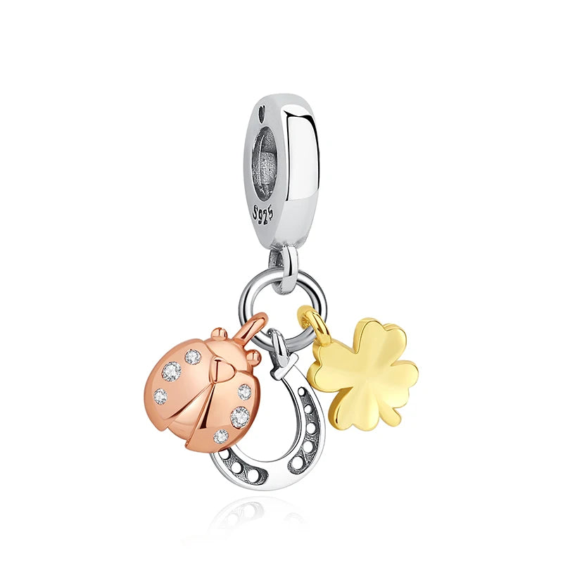 Original 925 en argent Sterling breloque perle arbre généalogique maman pendentif chaîne de sécurité breloques or Rose ajustement marque Bracelets bijoux à bricoler soi-même