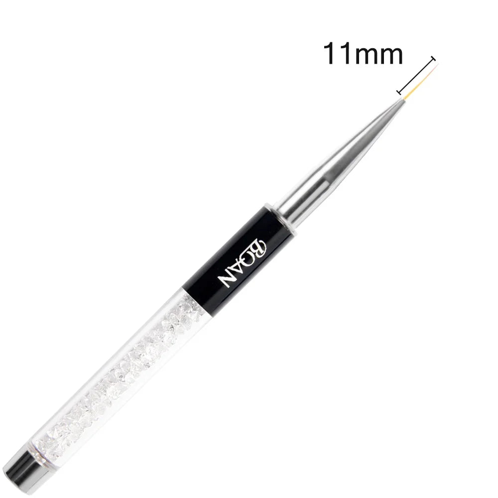 BQAN professionnel 5mm/7mm/9mm brosse à ongles dessin à la main conseils dessin ligne peinture stylo outils manucure Nail Art brosse décoration