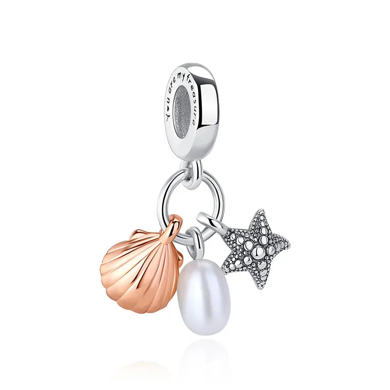 Original 925 en argent Sterling breloque perle arbre généalogique maman pendentif chaîne de sécurité breloques or Rose ajustement marque Bracelets bijoux à bricoler soi-même