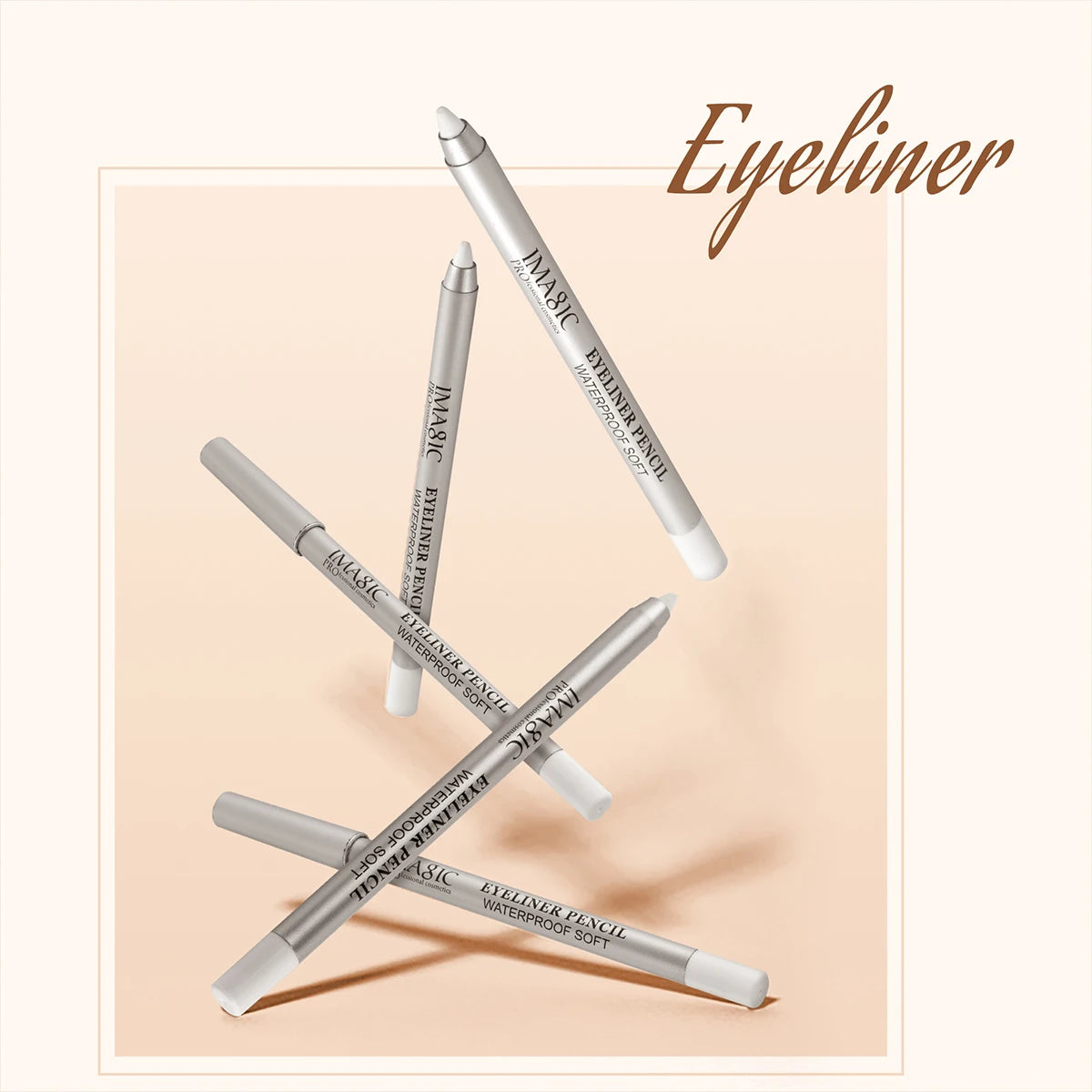 Stylo Eyeliner IMAGIC imperméable, 1 pièce, outil cosmétique de beauté de maquillage noir + 1 taille-crayon