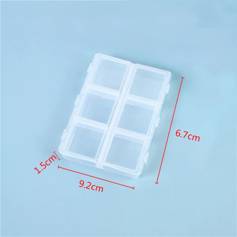 Boîtes de rangement en plastique 6/815, 1 pièce, fentes, emballage réglable, mallette à outils transparente, boîte de rangement artisanale, accessoires de bijoux