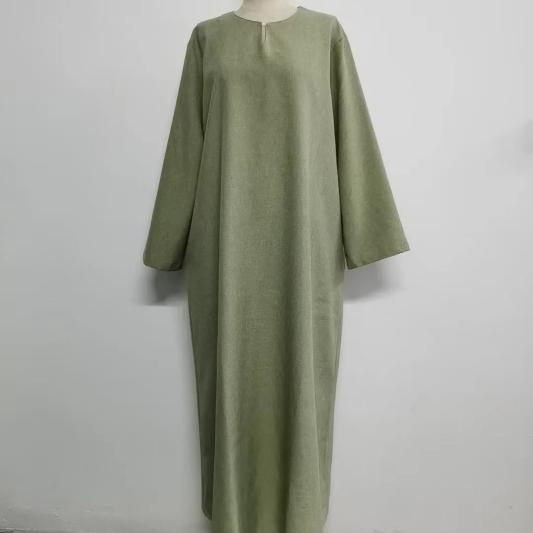 Robe Djellaba de Ramadan pour Femme, Tenue Musulmane Simple, Modeste, Éducative, Dubaï, Abaya, Turquie, Kaftan, Kebaya, Arabe, Islam Jalabiya, 2025