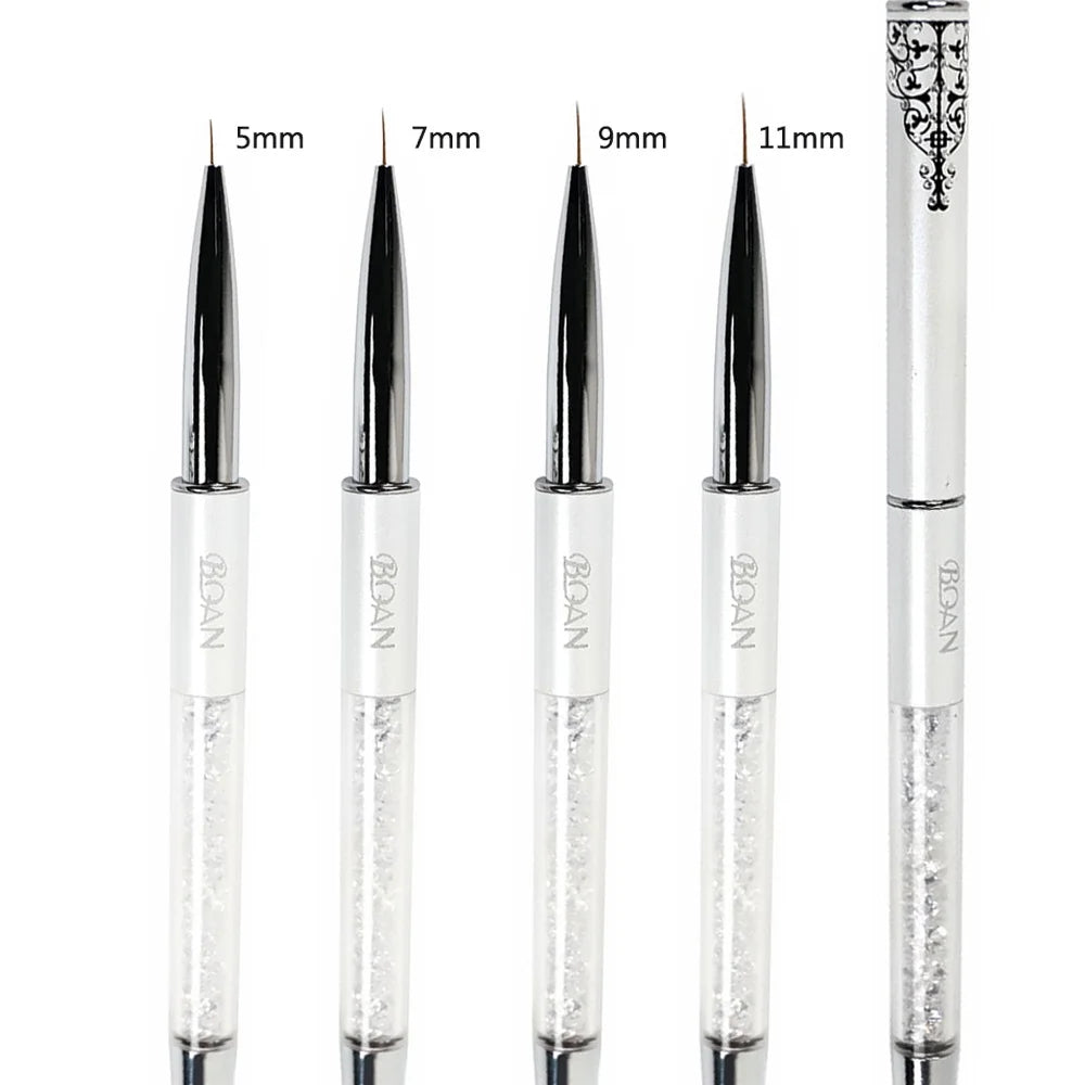 BQAN professionnel 5mm/7mm/9mm brosse à ongles dessin à la main conseils dessin ligne peinture stylo outils manucure Nail Art brosse décoration