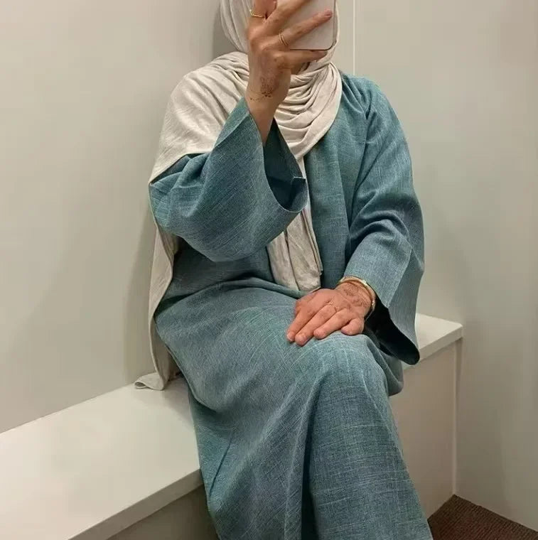 Robe Djellaba de Ramadan pour Femme, Tenue Musulmane Simple, Modeste, Éducative, Dubaï, Abaya, Turquie, Kaftan, Kebaya, Arabe, Islam Jalabiya, 2025