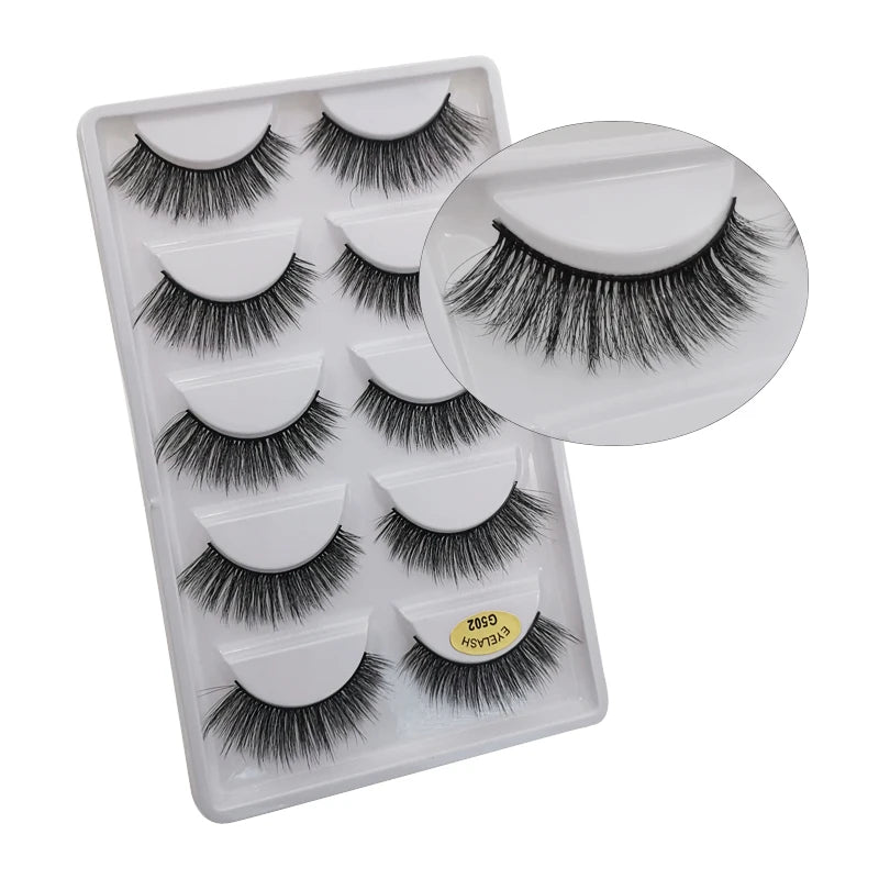 10/8/5/3 paires Multipack 3D cils de vison Faux cils faits à la main vaporeux moelleux Faux cils naturel outils de maquillage des yeux Faux cils