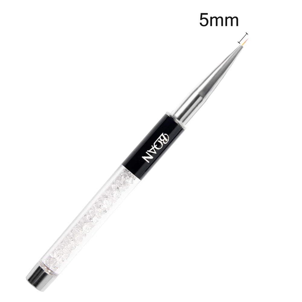 BQAN professionnel 5mm/7mm/9mm brosse à ongles dessin à la main conseils dessin ligne peinture stylo outils manucure Nail Art brosse décoration