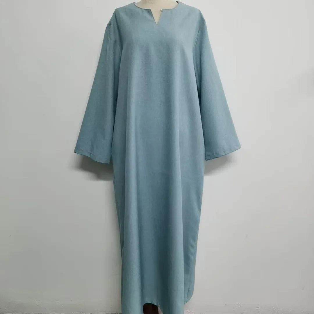 Robe Djellaba de Ramadan pour Femme, Tenue Musulmane Simple, Modeste, Éducative, Dubaï, Abaya, Turquie, Kaftan, Kebaya, Arabe, Islam Jalabiya, 2025