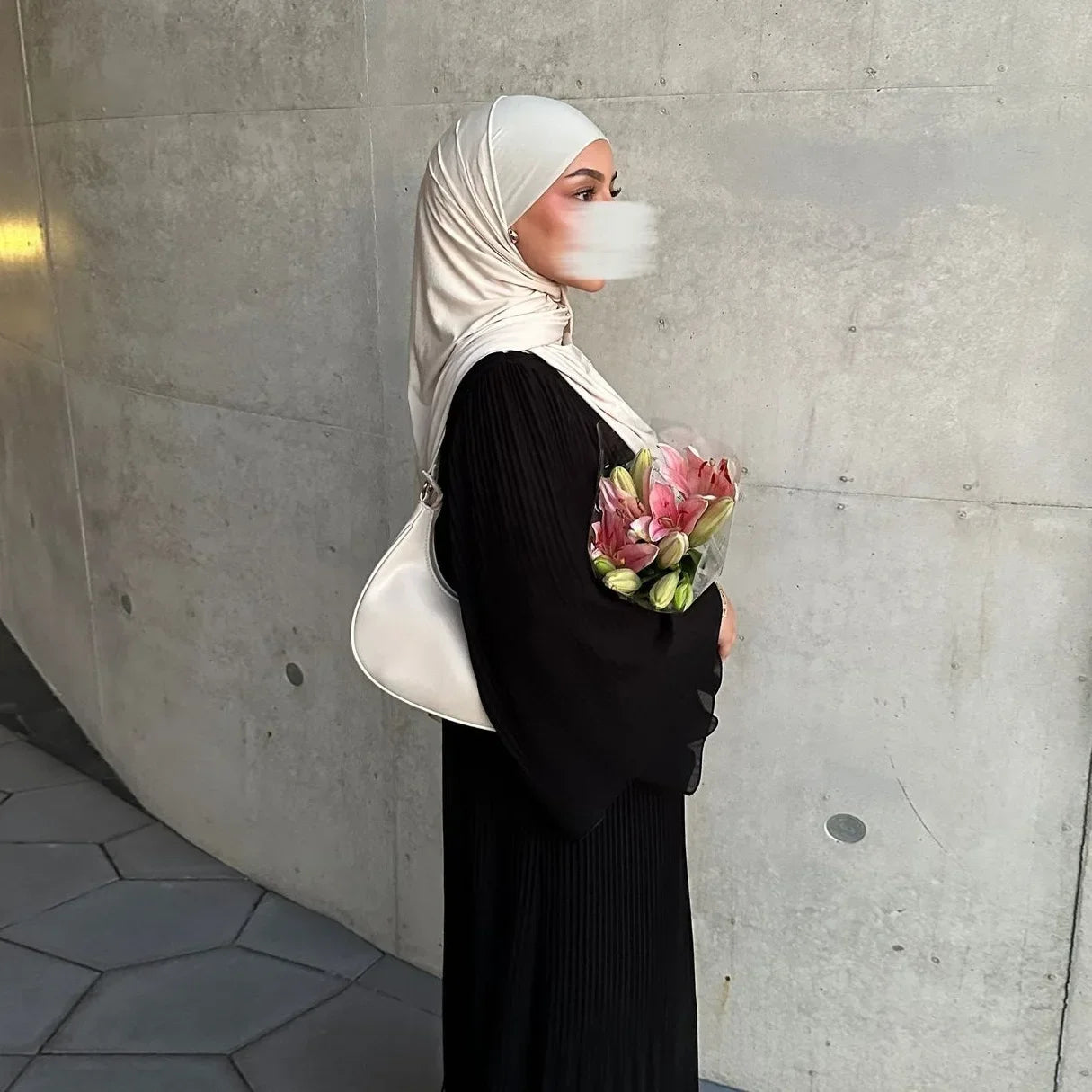 Robe musulmane Eid pour femmes, manches évasées plissées, Jalabiya, caftan, Islam, arabe, longue robe éducative, Ramadan, Maroc, Dubaï, Abayas, 2024