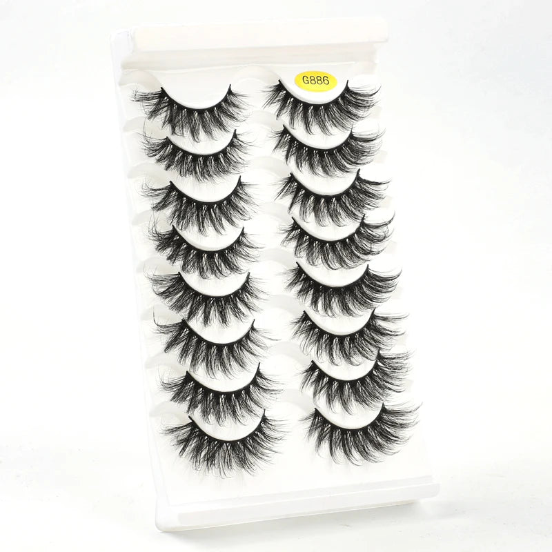 10/8/5/3 paires Multipack 3D cils de vison Faux cils faits à la main vaporeux moelleux Faux cils naturel outils de maquillage des yeux Faux cils